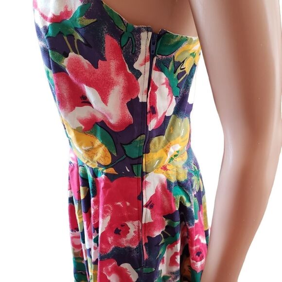 Robinson’s Floral Multiple Crisscross Back Summer Dress LARGE - Picture 7 of 16